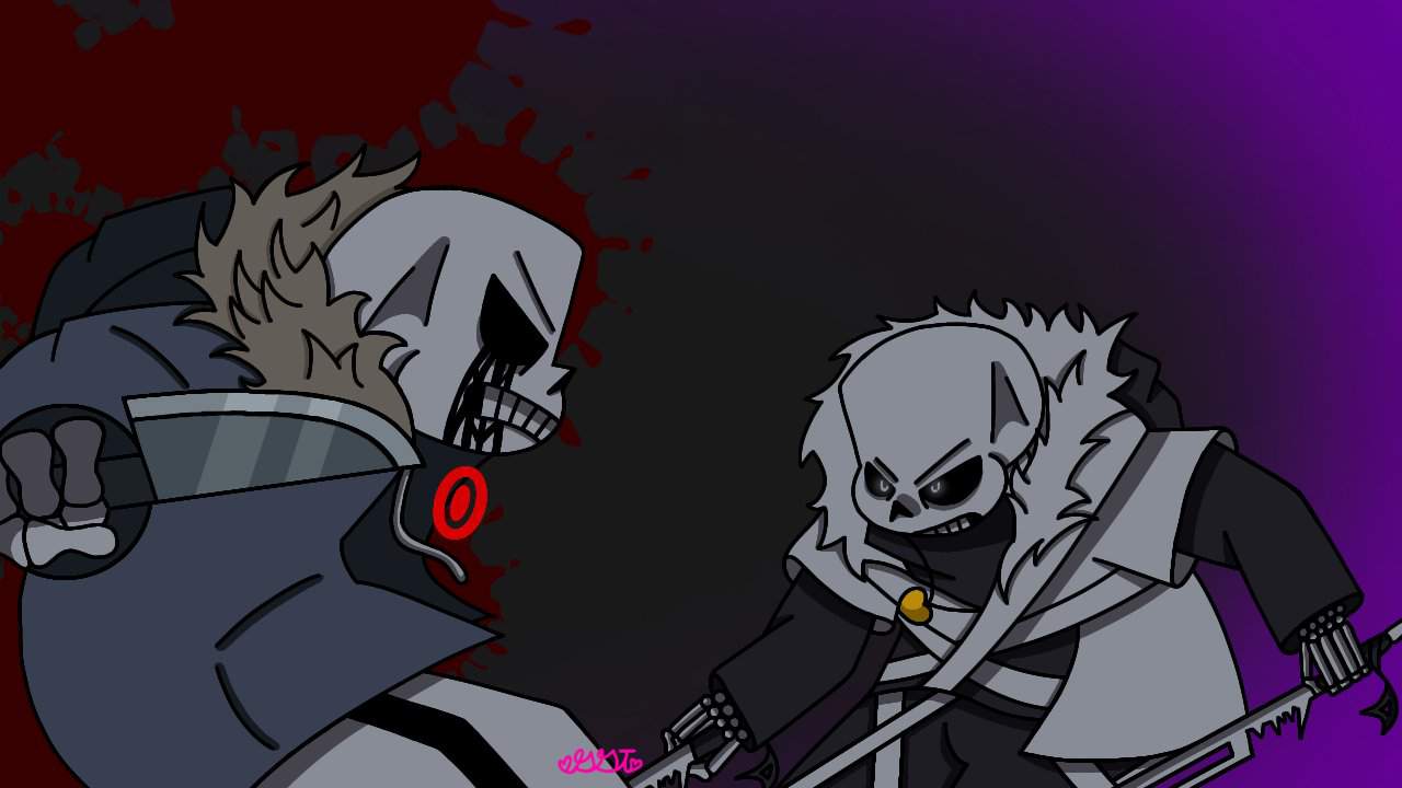 Killer Vs Cross Underverse 06 Scene Redraw Art Undertale Amino