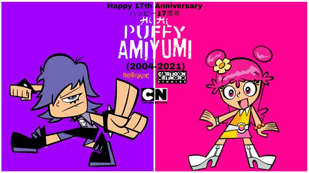 Happy 17th Anniversary Hi Hi Puffy AmiYumi! ハッピー17周年HiHi Puffy AmiYumi! |  Cartoon Amino