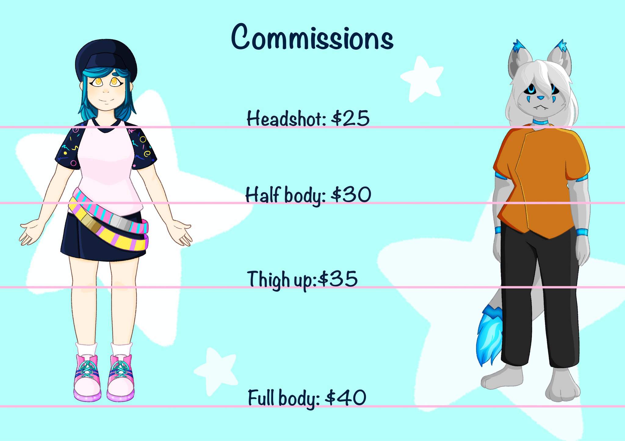 New Commissions Sheet Furry Commissions Amino 7264