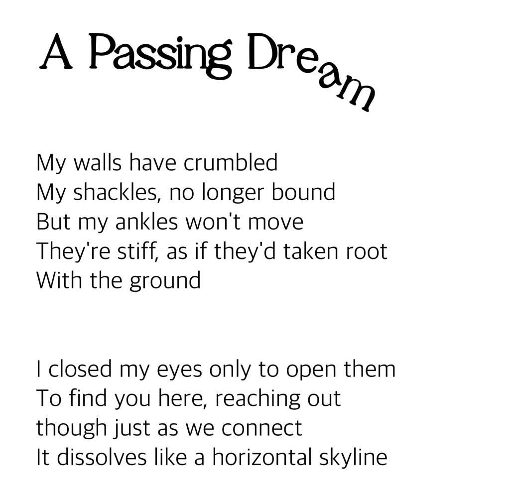 a passing dream. original poem SINGING🌹🌹 AMINO Amino