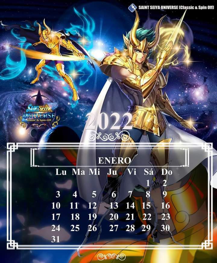 Calendario 2022 Los Caballeros Del zodiaco. Amino