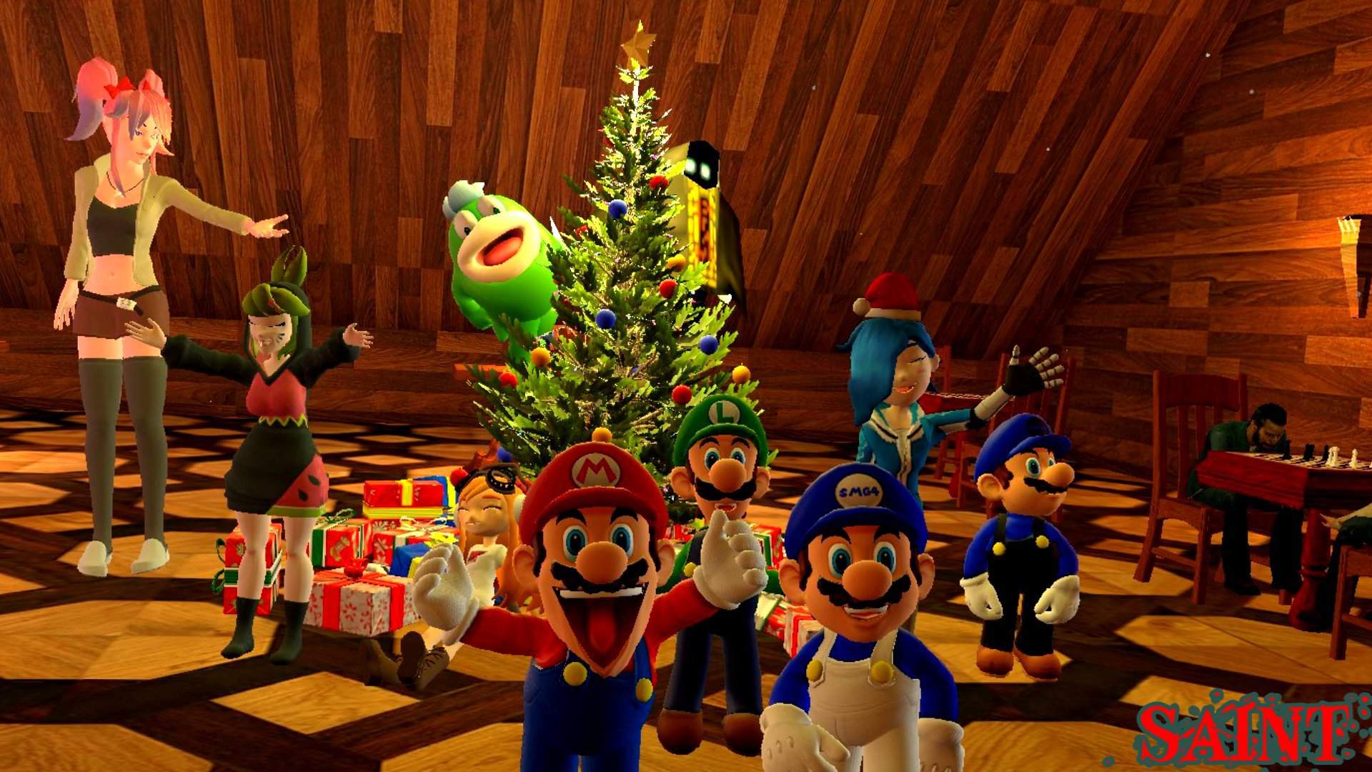 Celebrating Christmas SMG4 Amino