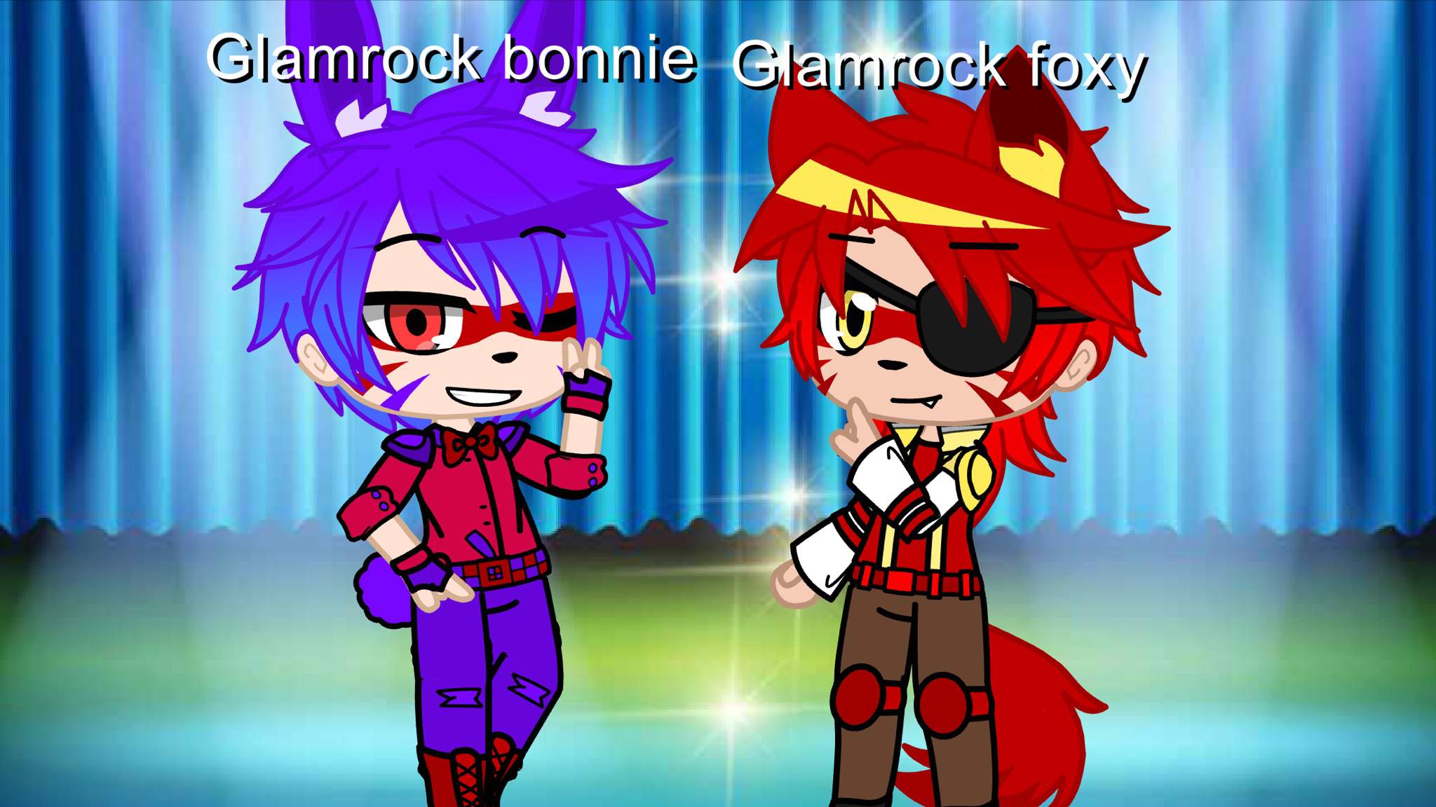 Here Is Glamrock Bonnie And Glamrock Foxy Fnaf Oc Gacha Fnaf World