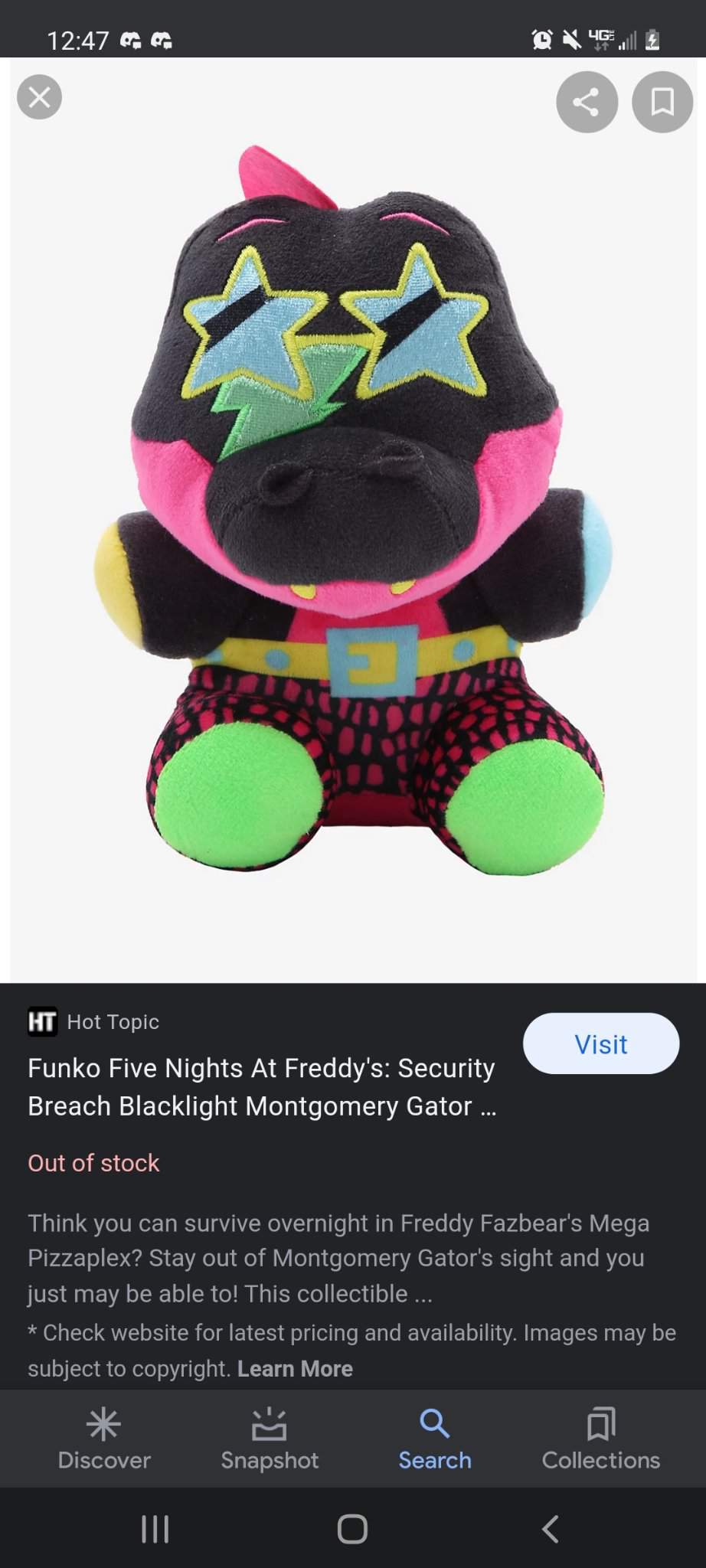 blacklight plush