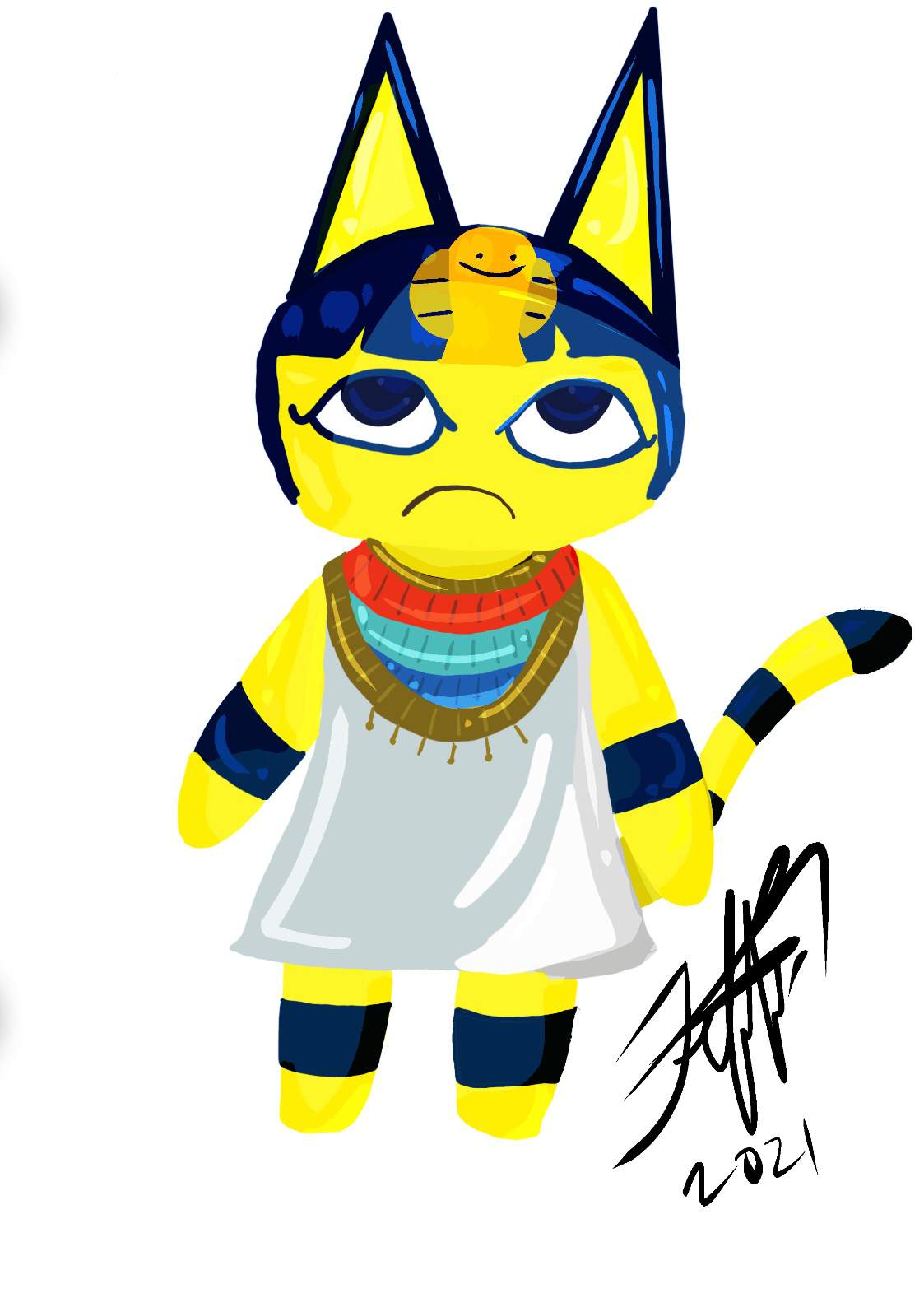 My Drawing Ankha From Animal Crossing | Animal Crossing Amino