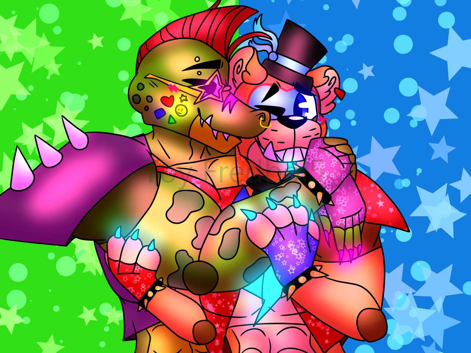 Monty x Glamrock Freddy because they're cute together :>  ...