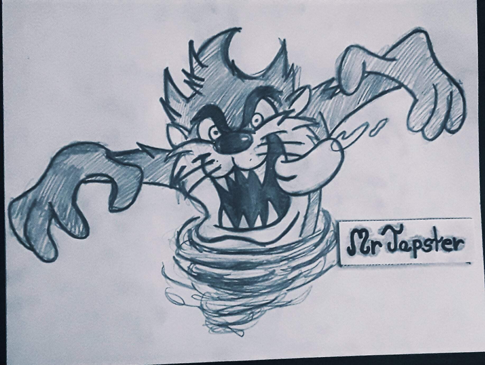 Taz the Tasmanian Devil Rough drawing | Cartoon Amino
