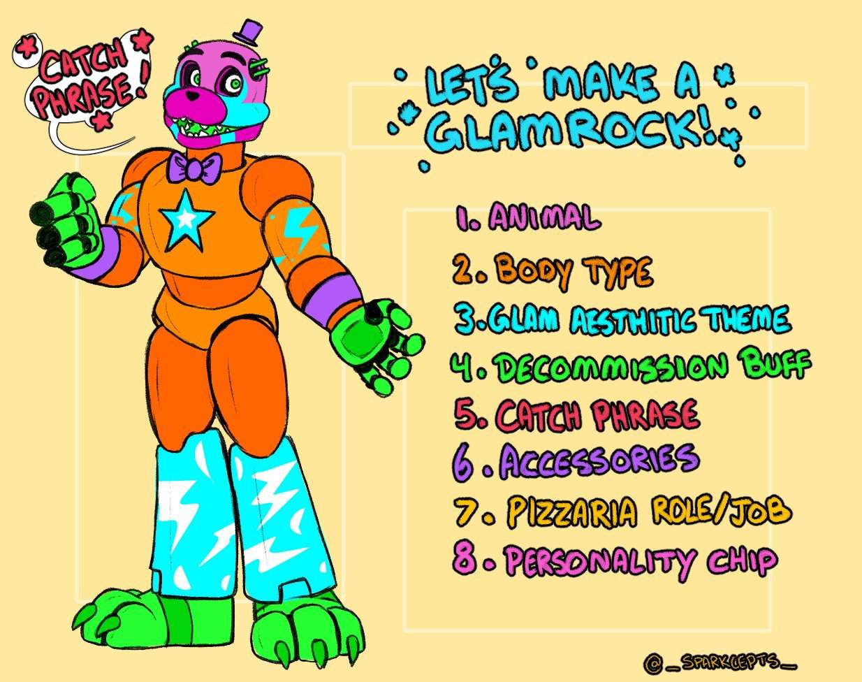 Make An Glamrock Oc Five Nights At Freddys Amino 1377