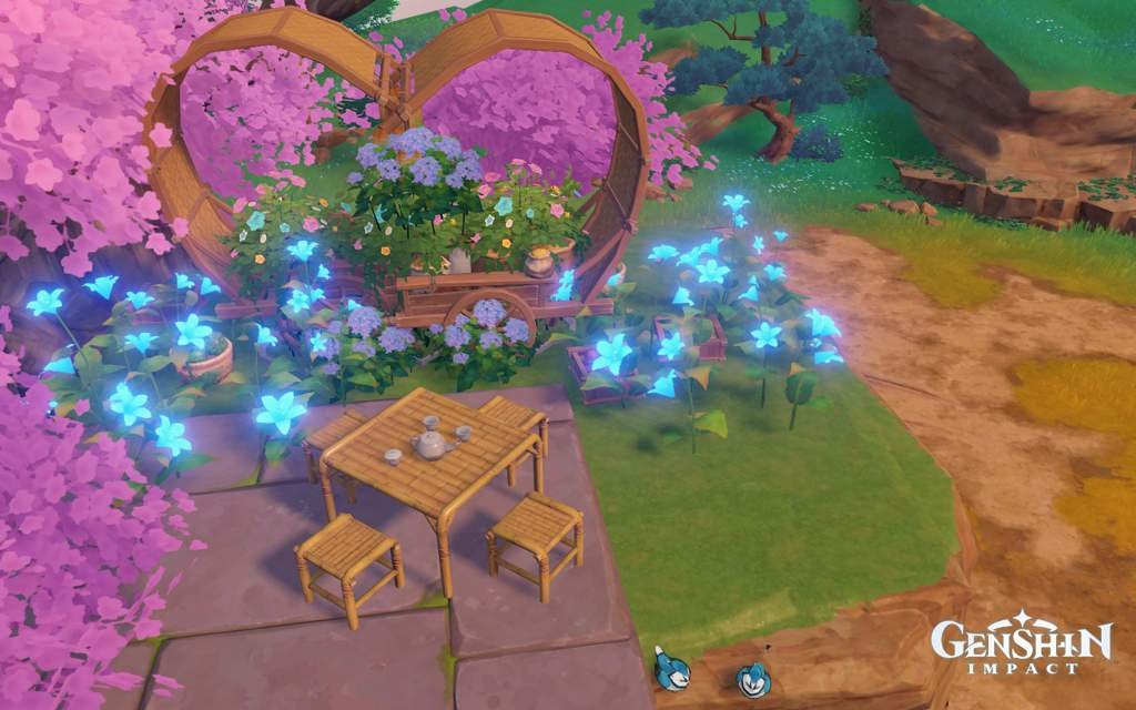 Teapot showcase or something idk Inazuma (mainly teahouse layout