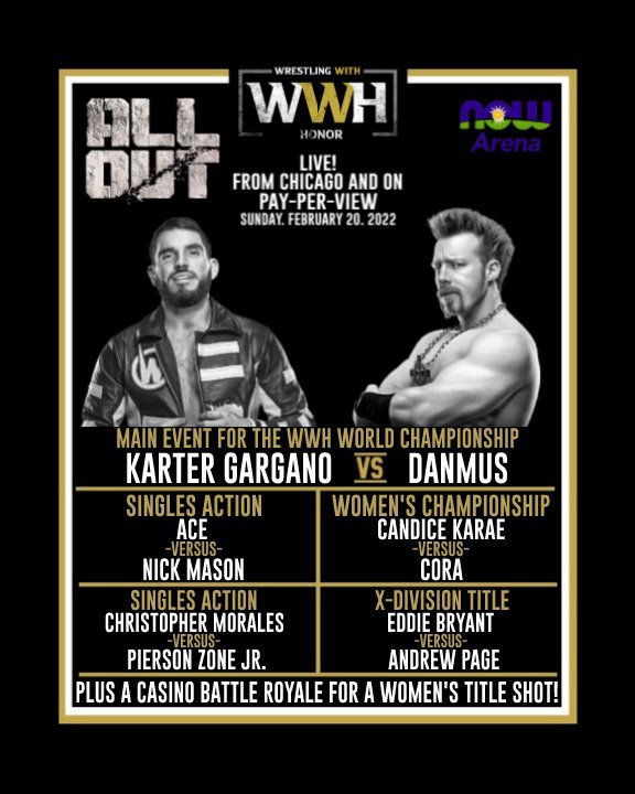 WWH All Out Match Card Wrestling Amino