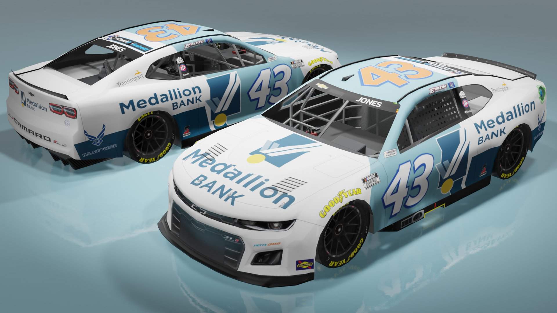 Erik Jones Medallion Bank 2022 Concept Nascar Amino