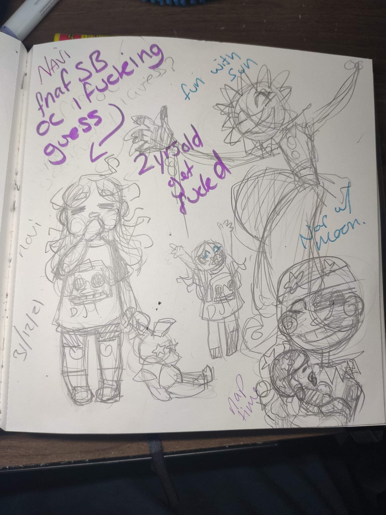 Warning I Swear In My Sketchbook Five Nights At Freddys Amino 7816