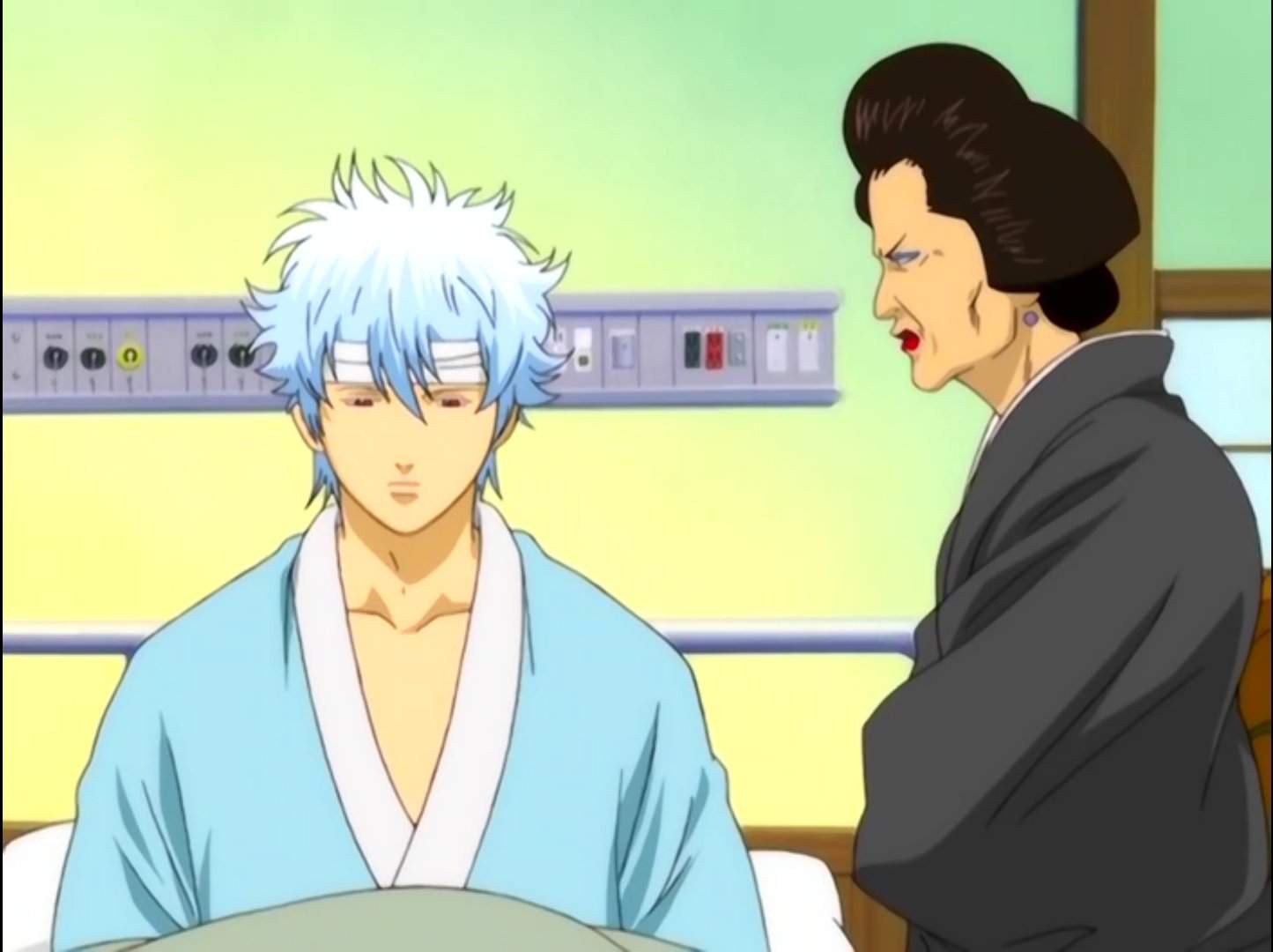 (<b>Fan</b> made <b>gintama</b> scene) <b>Gintama</b> opens his eyes and sits up only to see him...