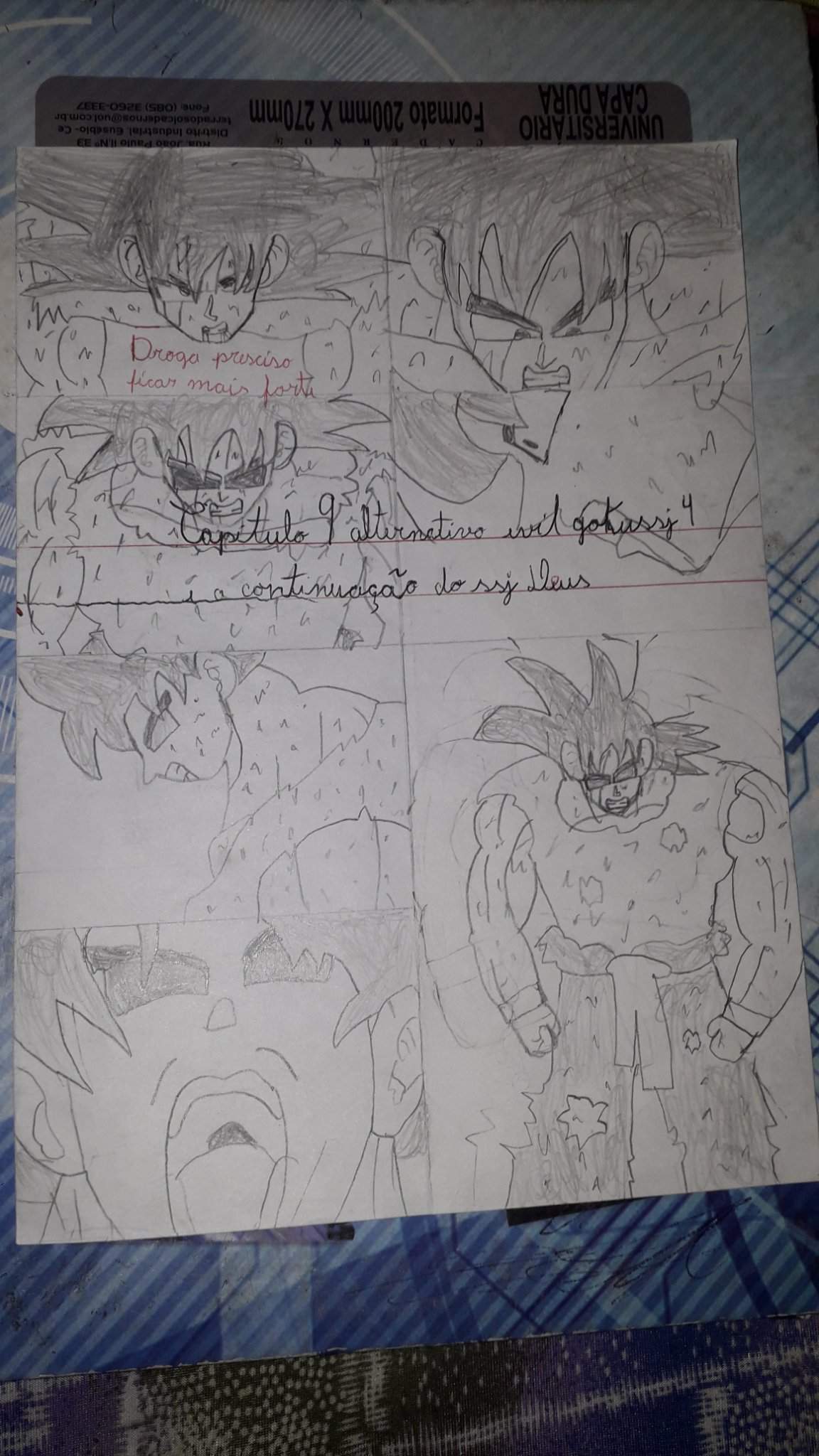 Capítulo 9 do mangá versão alternativa evil Goku ssj 4 e a continuação