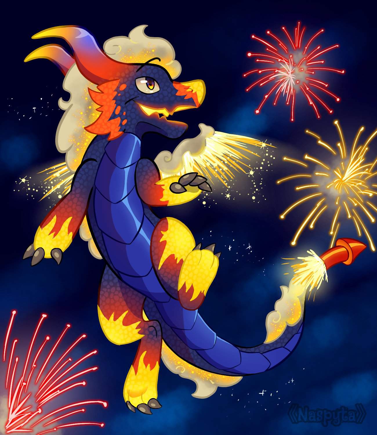 Dragón de fuegos artificiales Furry Español Amino