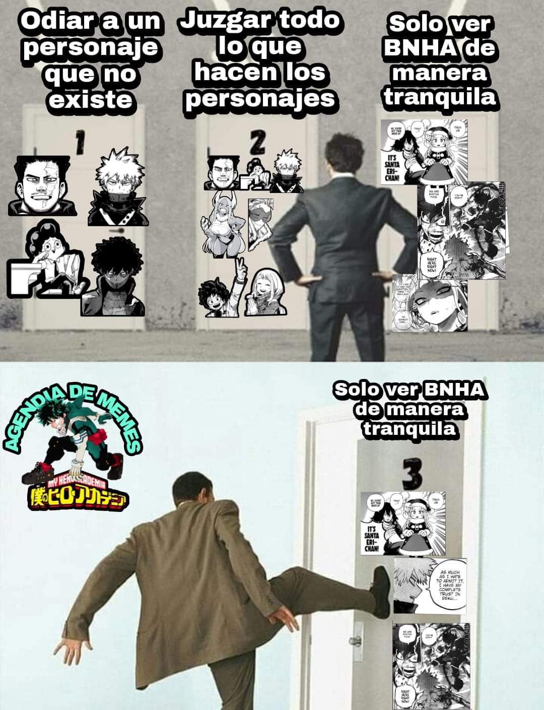 Hace Es El Fandom Tiene Estas Tres Mezclas Xd Yo Eligo Ver Bha Tranquilamente Boku No Memes 5858