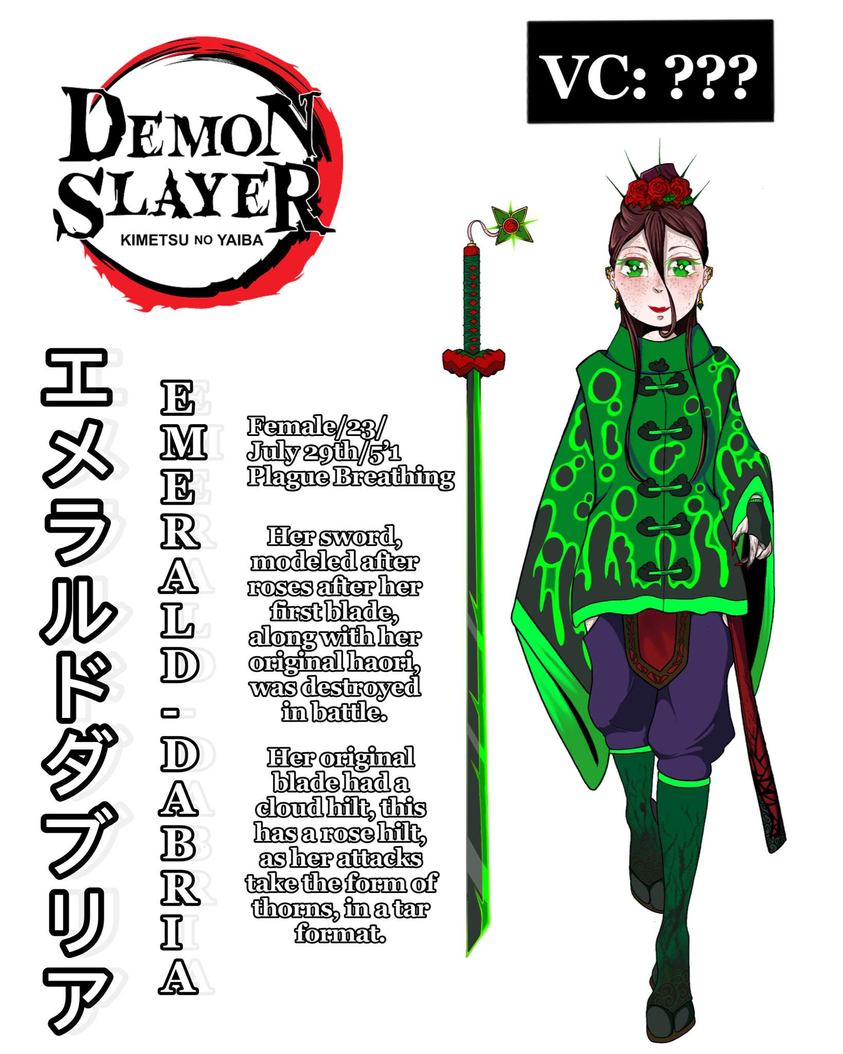 Emeralds Official Ref Oc Demon Slayer Kimetsu No Yaiba Amino 