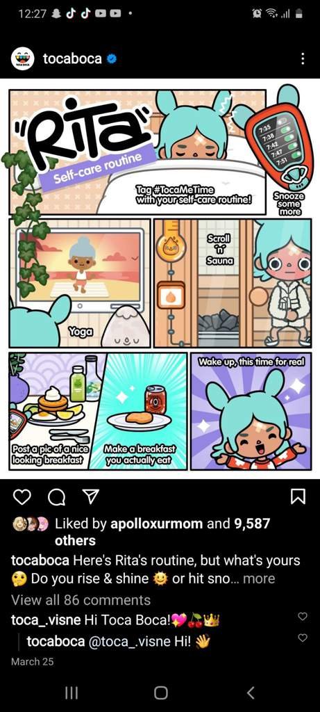 Something Toca Boca posted on insta Toca Life Amino Amino