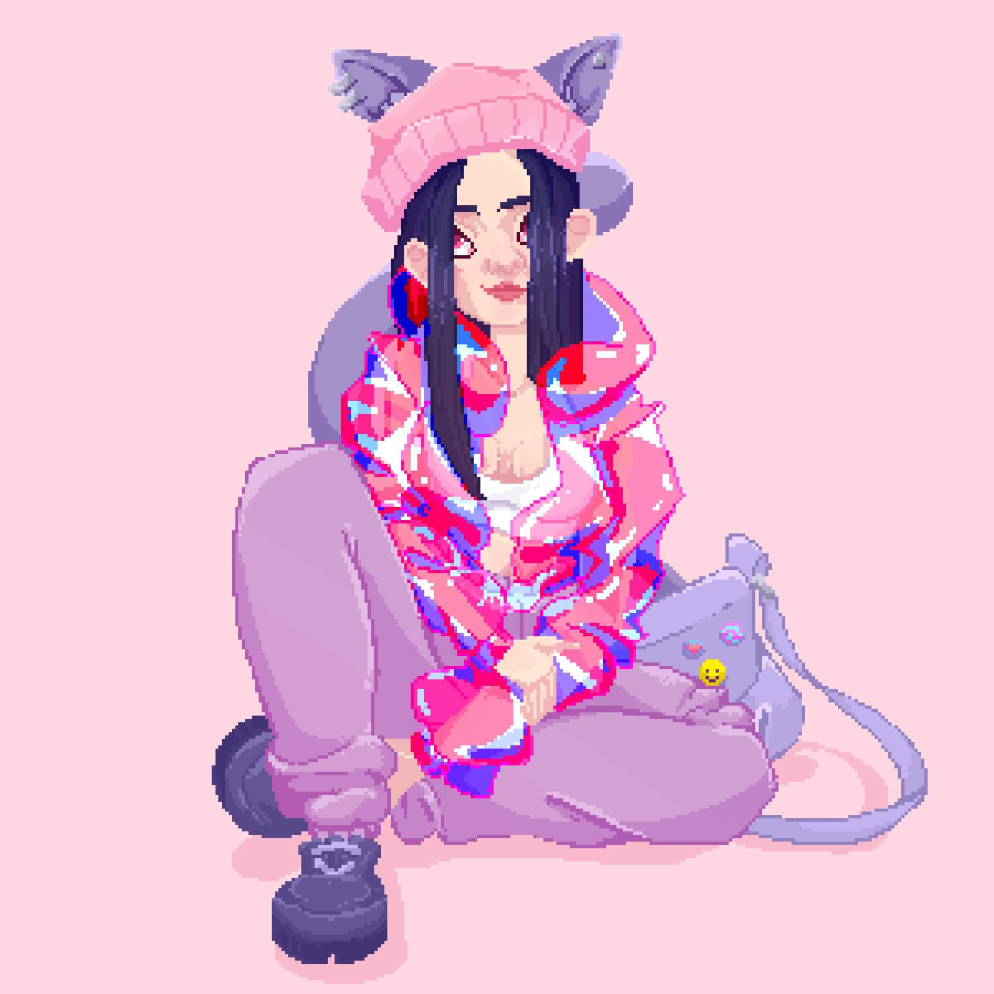 Pixel Art Cat Girl Art Amino