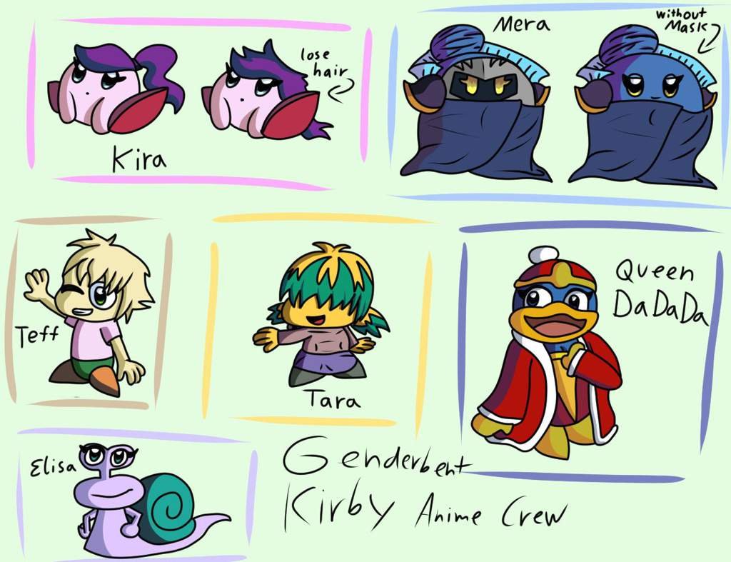 Genderbend Kirby anime Crew Kirby Amino