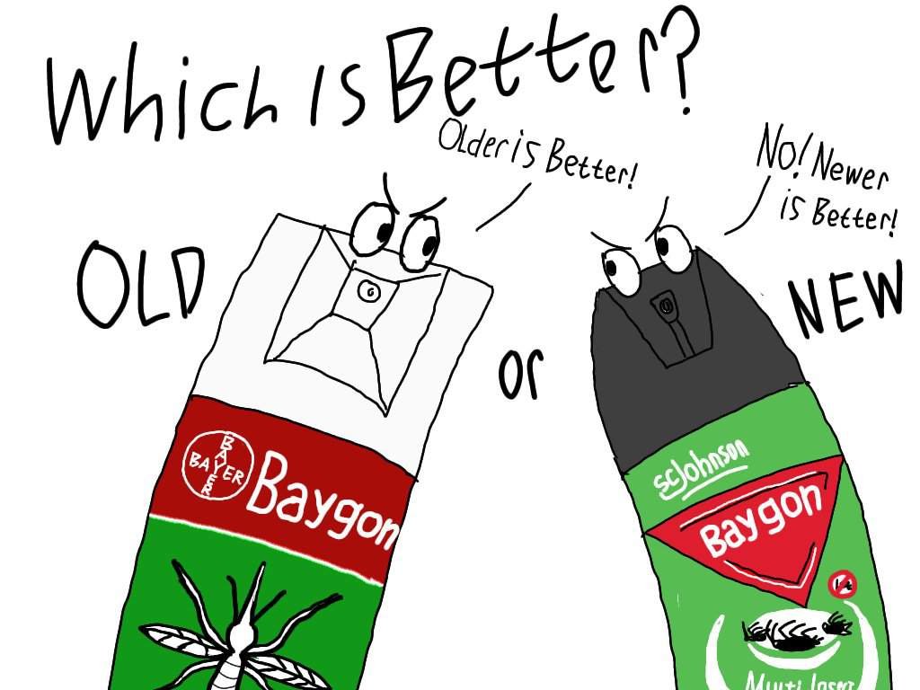 Which is better? Old Baygon? Or New Baygon? | The Baygon Legion Amino