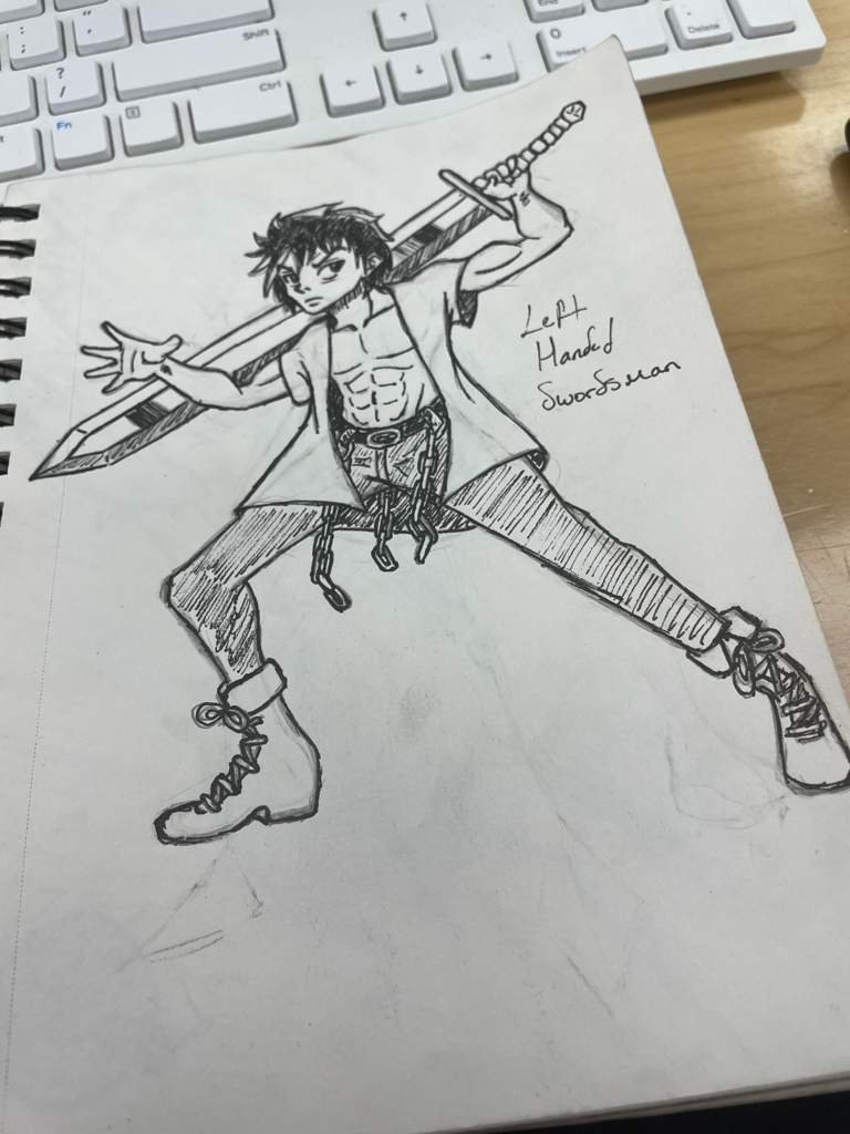 Left Handed Swordsman Sketch _ Art 🌈 Amino