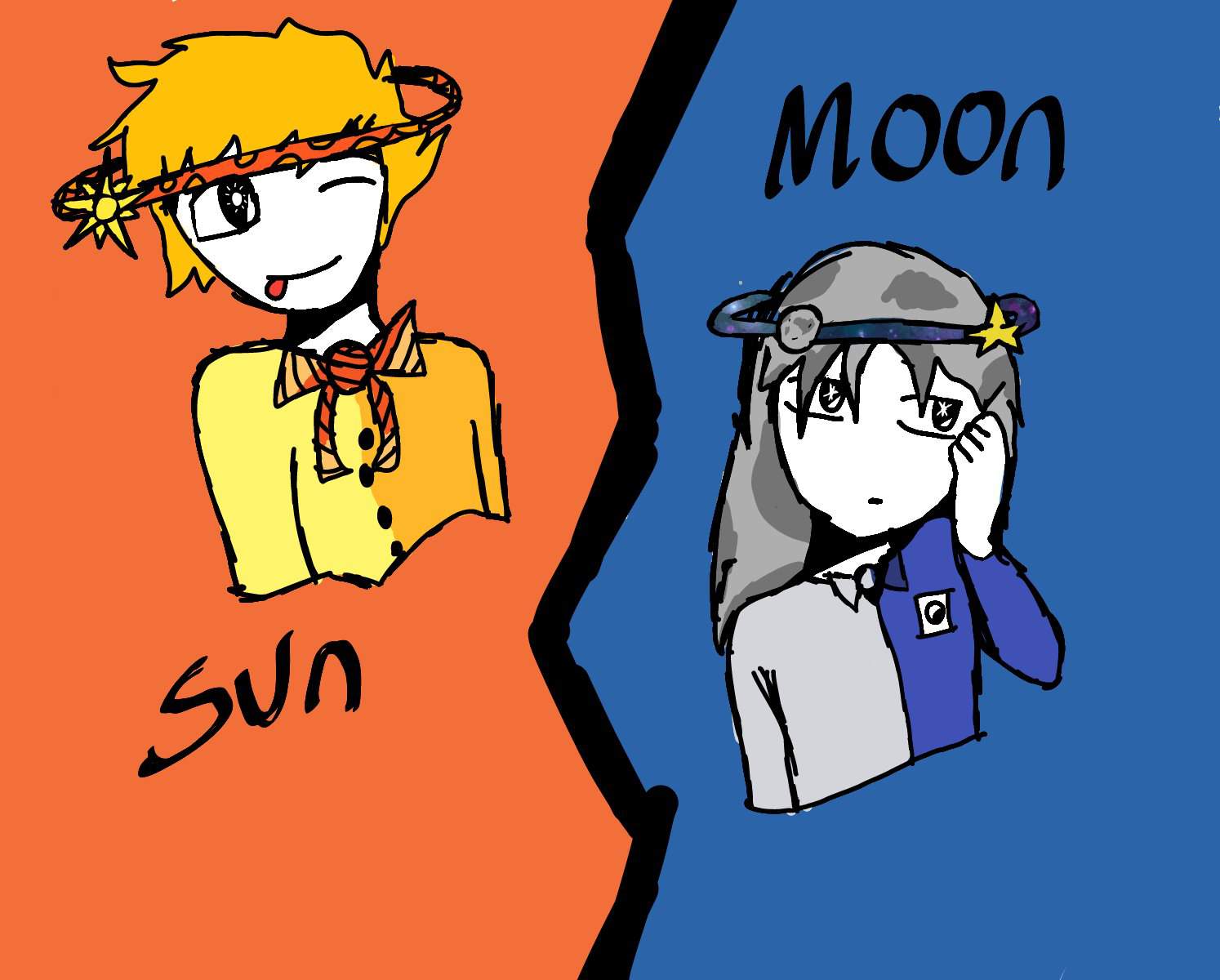 the-sun-and-moon-as-humans-art-amino