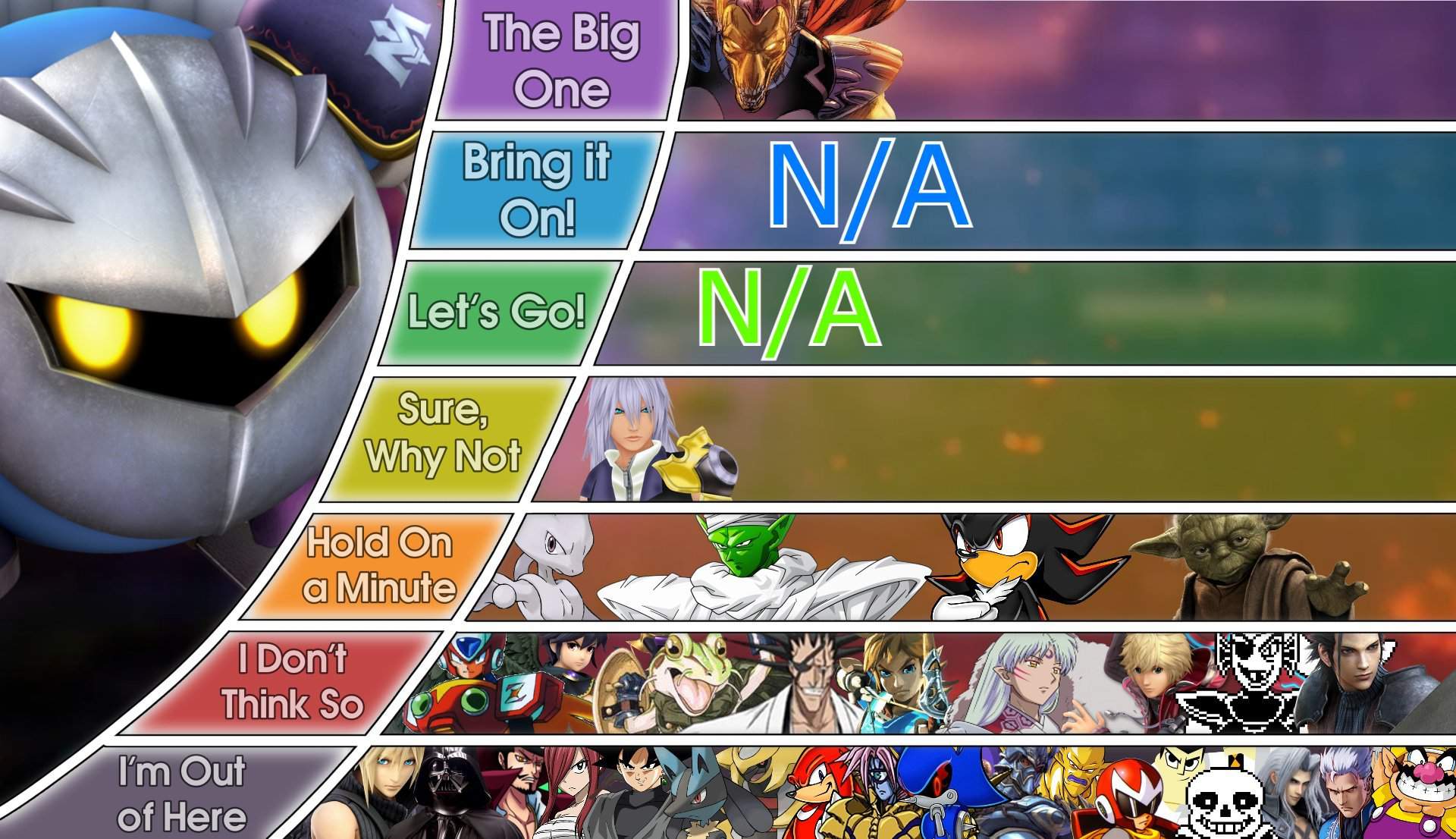 Meta Knight Matchup Tier List Death Battle Reboot! Amino