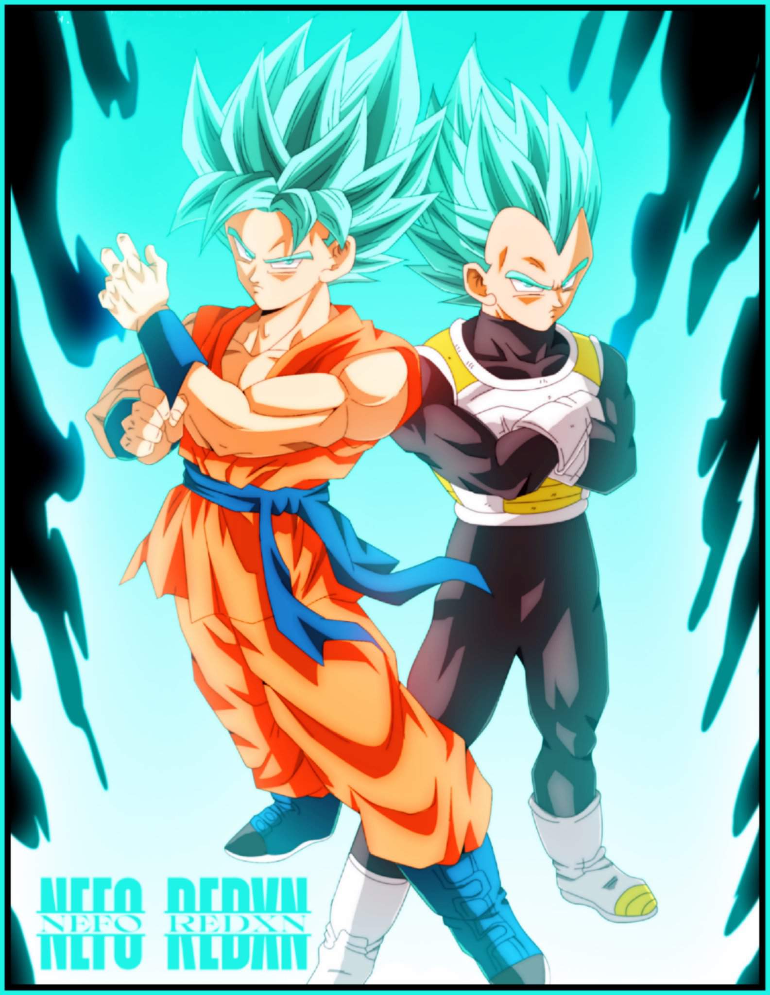 💙 GOKU SSJB AND VEGETA SSJB 💙 | Dragon Ball | Arabic Amino