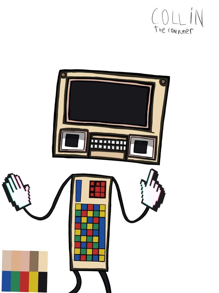 Drawing of colin the computer[spoilers if you never seen dhmis