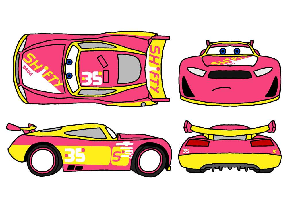 Cars Custom Piston Cup Racers Next Gen Shifty Drug Nascar Amino