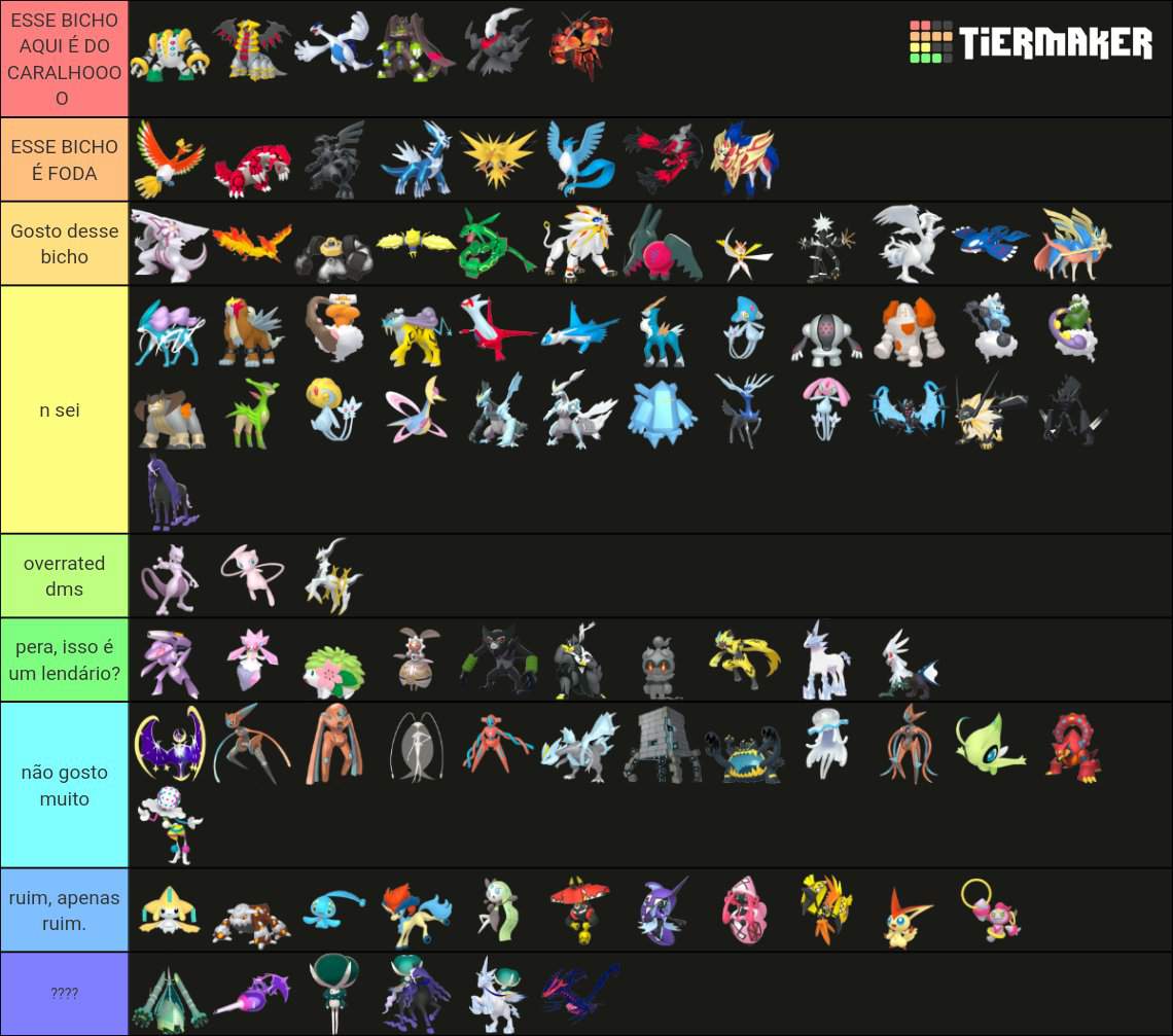 Tier List De Lend Rios Pok Mon Amino Em Portugu S Amino