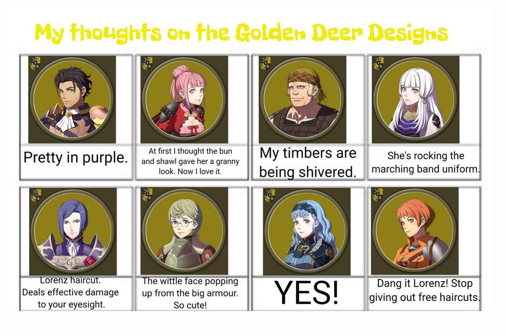 My thoughts on the Golden Deer Redesigns. Fire Emblem Amino