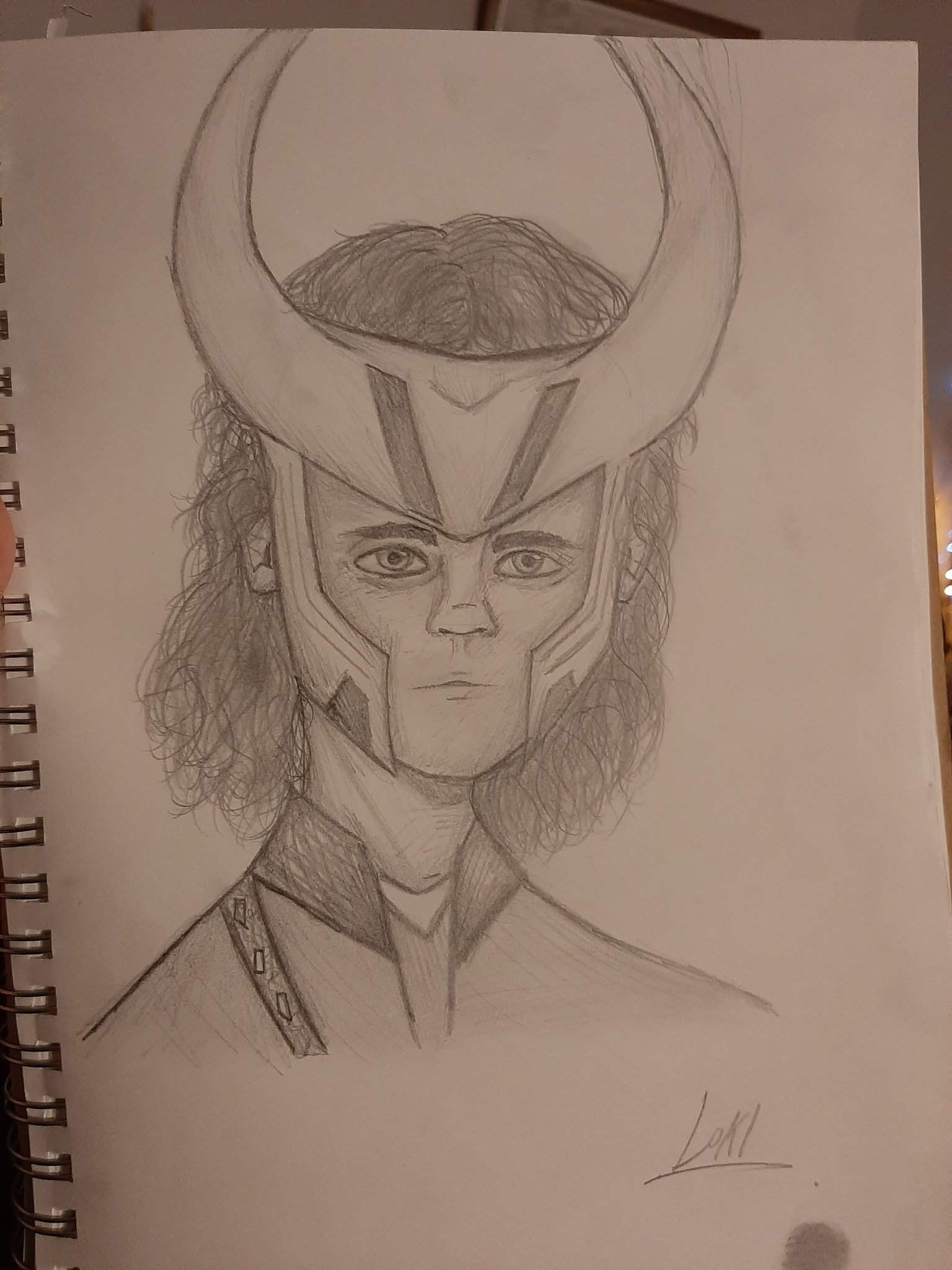 I Attempted To Draw Loki It Didn T Turn Out Well Avengers Marvel