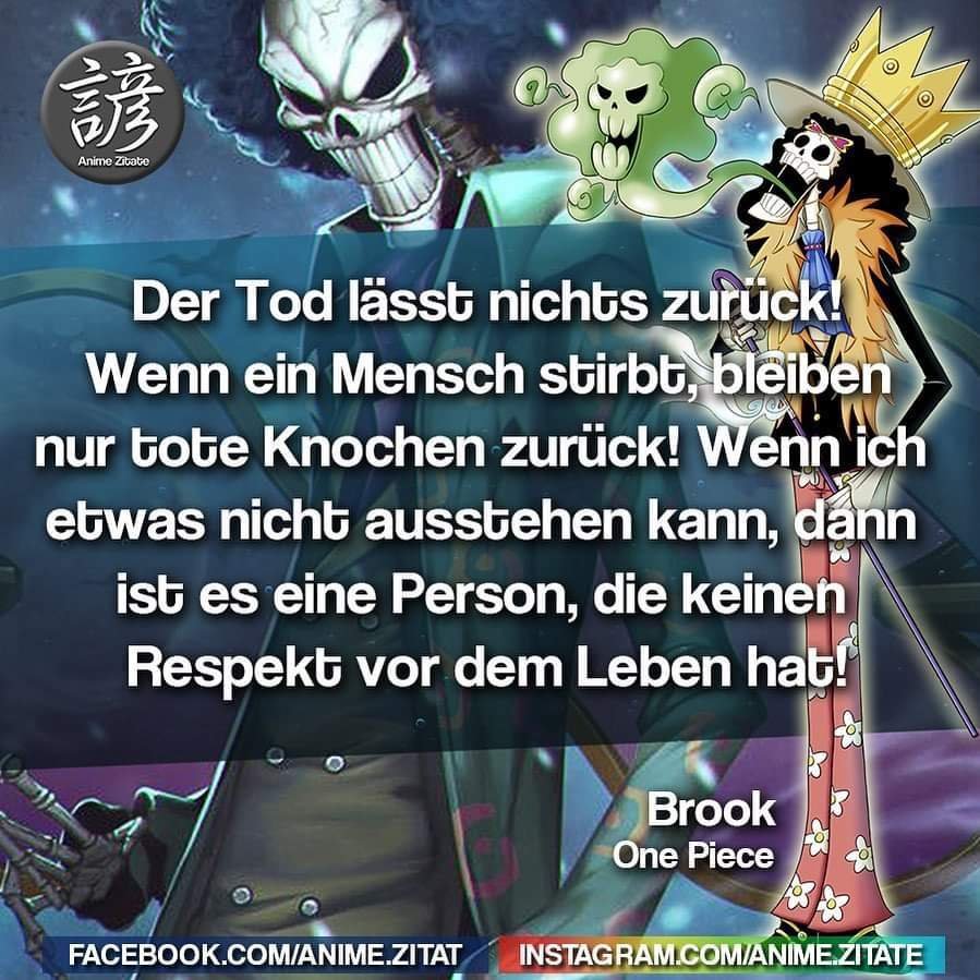 Brook Anime Spruch Zitat One Piece (German) Amino