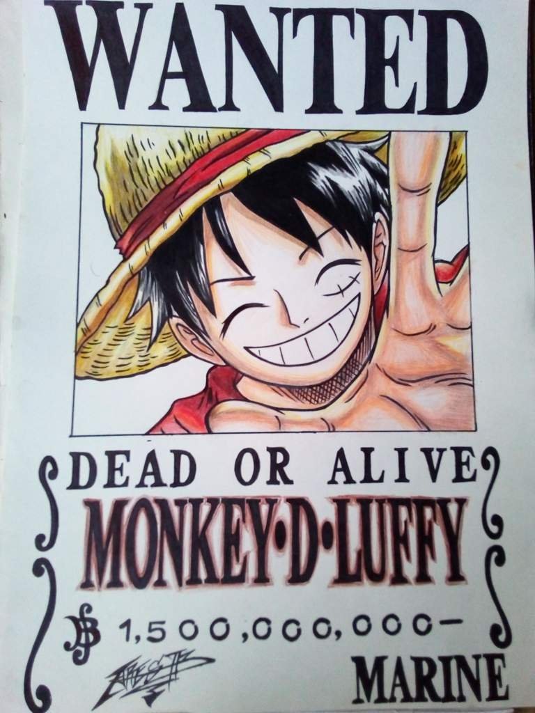 DIBUJANDO EL CARTEL DE DE MONKEY D. LUFFY de ONE PIECE •Anime• Amino DIBUJANDO EL CARTEL DE DE MONKEY D. LUFFY de ONE PIECE •Anime• Amino