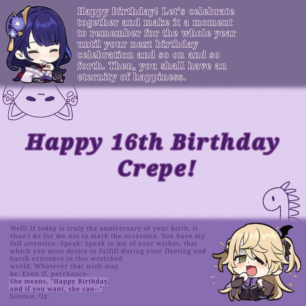 Happy Birthday, Crepe And Ceil! 