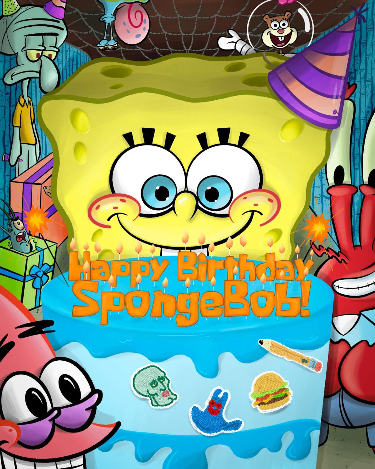 Happy Birthday SpongeBob SquarePants! Cartoon Amino