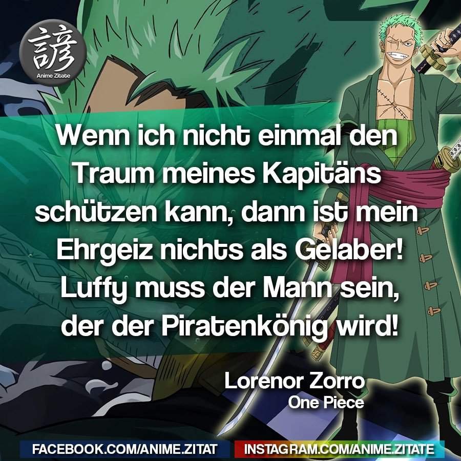 Lorenor Zorro Anime Spruch Zitat One Piece (German) Amino