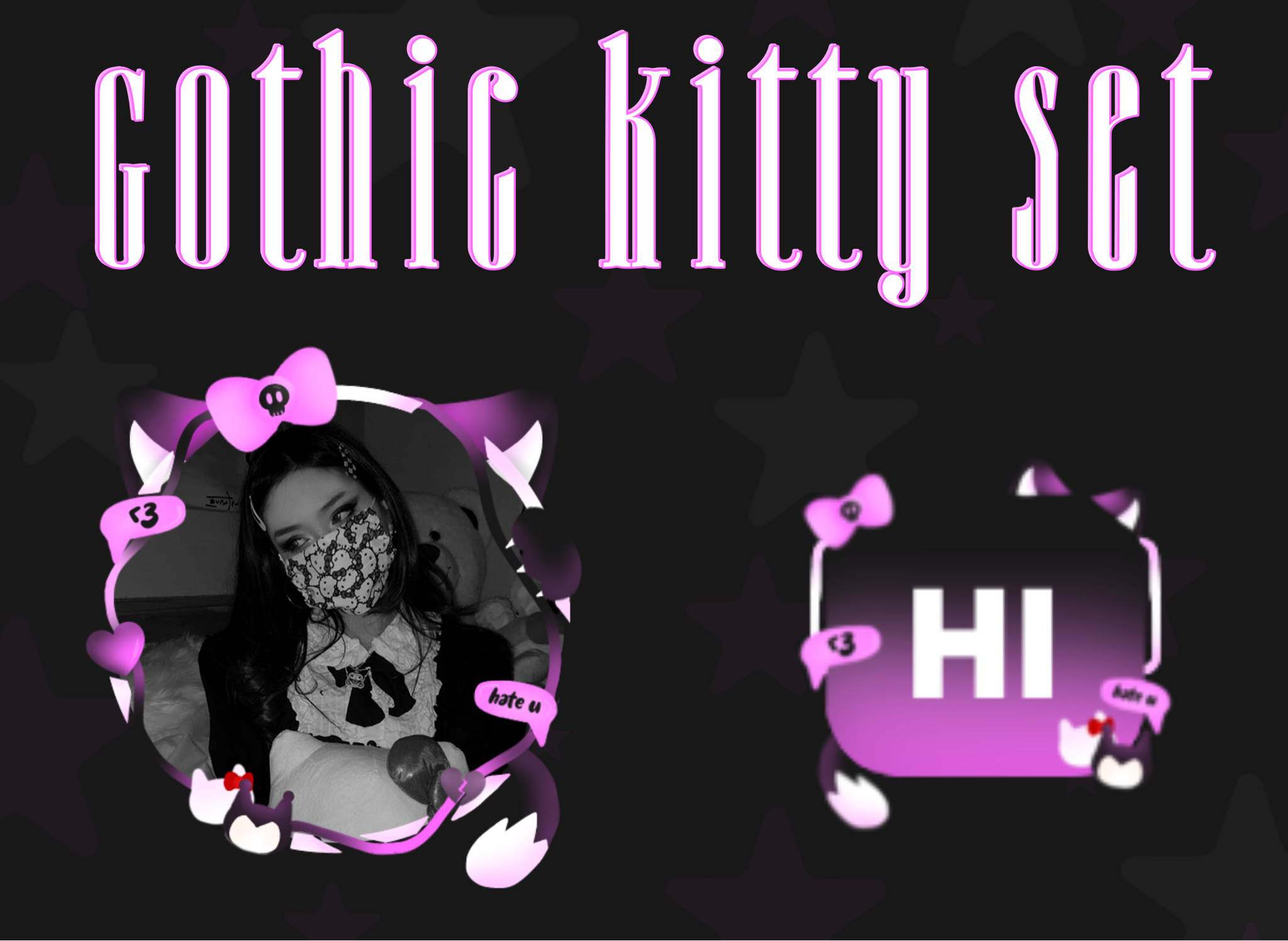 Gothic Kitty Set Amino Frame And Event Amino