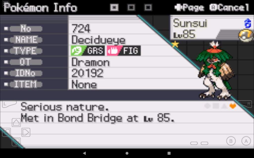 Shiny Hisuian decidueye dex nav radical red 7 8 2022 Pokémon Amino