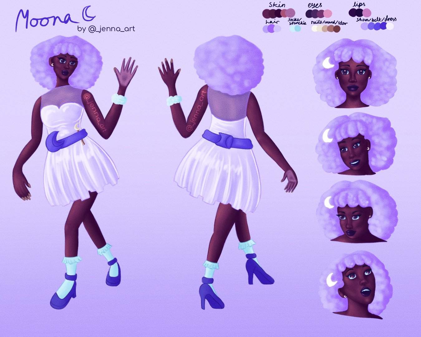 Moona Character Design Sheet 💜 Drawing Amino