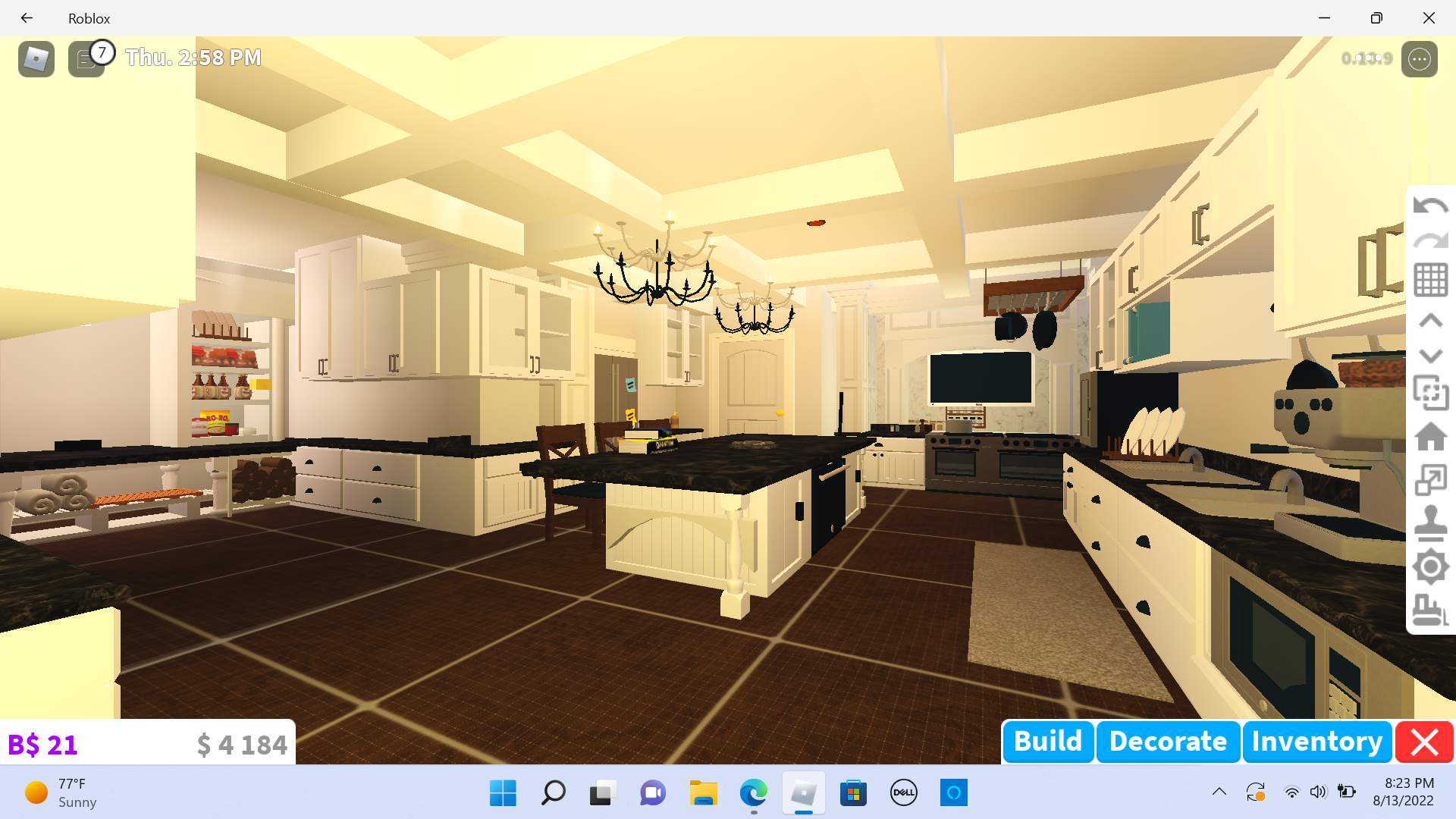 My Victorian houses kitchen!! | Bloxburg (Beta) Amino