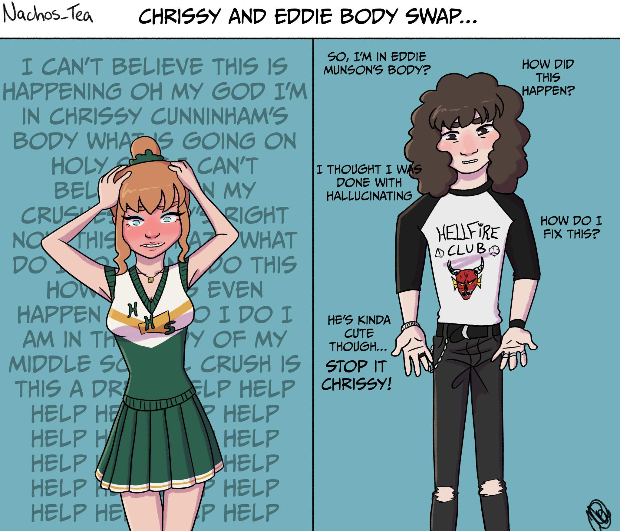 If Chrissy And Eddie Swapped Bodies Hellcheer Fanart Stranger Things Amino