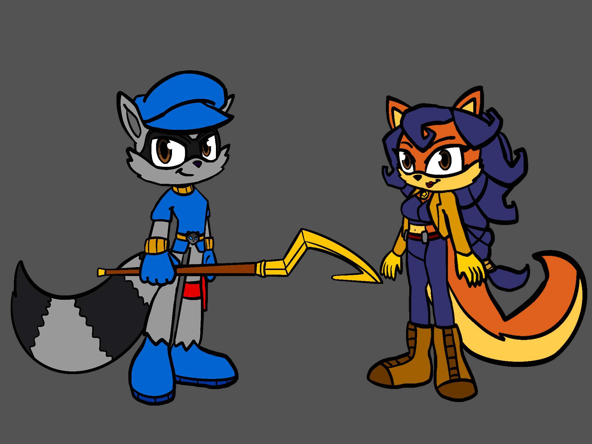 Sly And Carmelita In The Sonic Style | Sly Cooper/Raccoon Amino