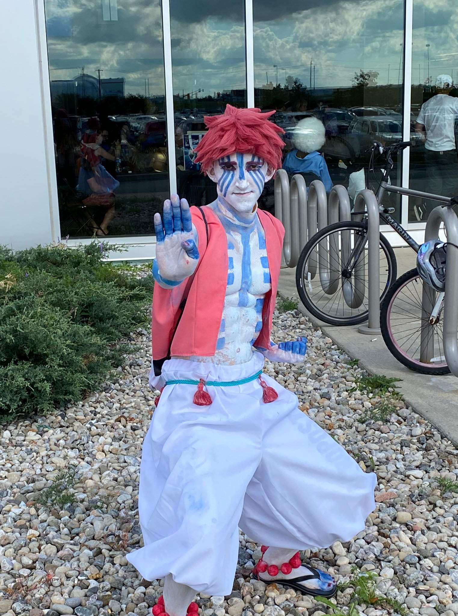 Finished my Akaza cosplay | Cosplay Amino