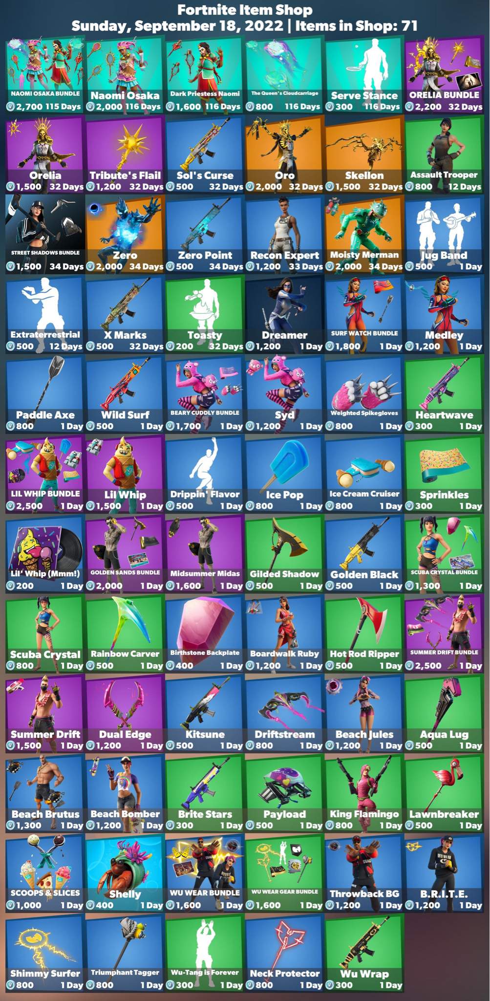 September 17th Item Shop | Fortnite: Battle Royale Armory Amino