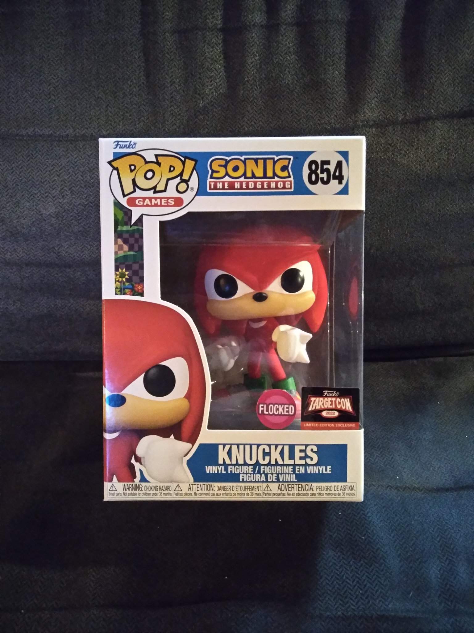 Flocked Knuckles The Echidna Funko Pop 