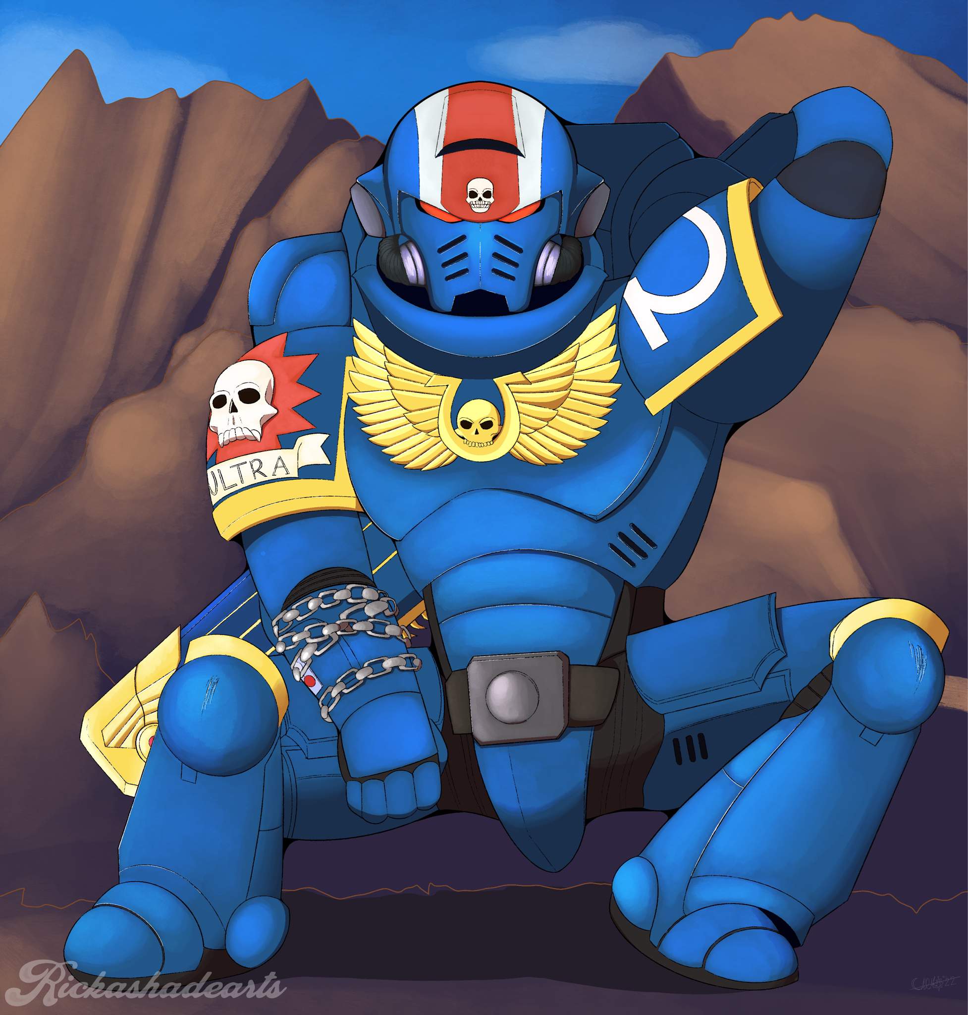 Space Marine Commission Art Amino