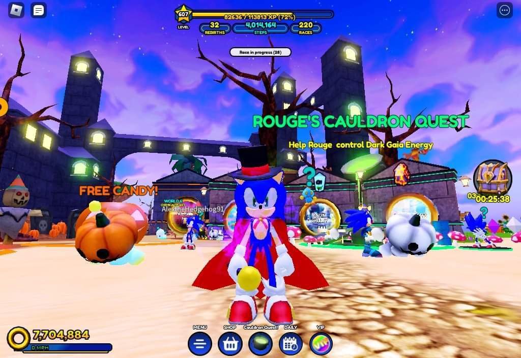 Vampire Sonic on Sonic Speed Simulator on Roblox Sonic the Hedgehog